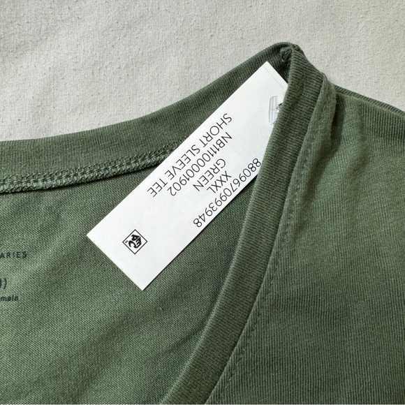 NWT Olive Green tShirt Womens 3X Loose Fit Casual Top Classic Basic Short Sleeve - Picture 5 of 8
